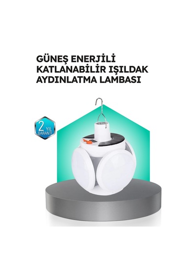 Mey İthalat Pratik Katlanabilir Solar Led Aydınlatma Lambası
