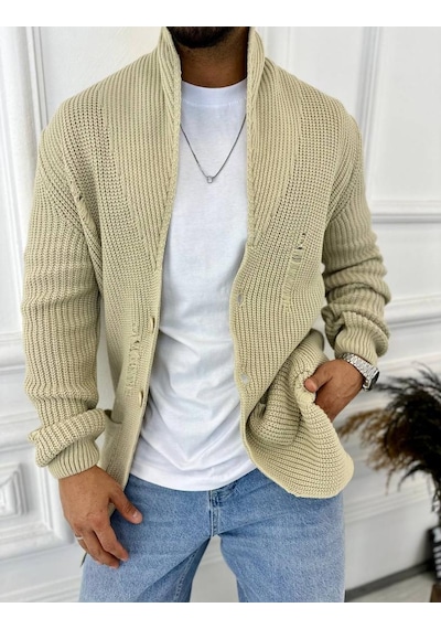 Elku Moda Hırka Örgülü Şal Yaka Cepli Lazer Kesim Yırtık Detaylı Tüylenmez Örgü Triko Hırka Krem Elku Moda Hırka Örgülü Şal Yaka Cepli Lazer Kesim Yırtık Detaylı Tüylenmez Örgü Triko Hırka Krem
