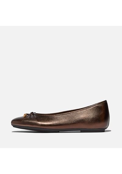 C89 Metallic Chocolate Br Babet Kadın Ih2-c89 Fitflop Delıcato Bow Soft Metallic-leather Ballerinas C89 Metallic Chocolate Br
