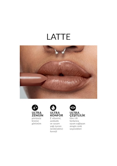 Ultra Kremsi Ruj Latte Çok Renkli