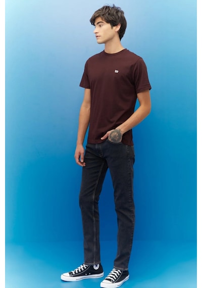 Lee Erkek Rider Slim Fit Normal Bel Denim Esnek Jean Kot Pantolon Siyah