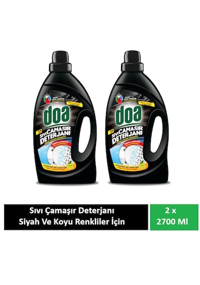 Doa Sıvı Çamaşır Deterjanı Siyah Ve Koyu Renkler 2 X 2700 Ml 2700 ML