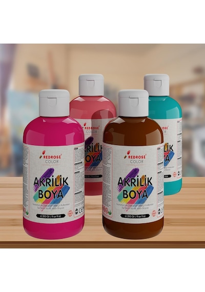 Lexroo Tamamlayıcı Renkler Akrilik Boya 4'lü Set 4x250gr