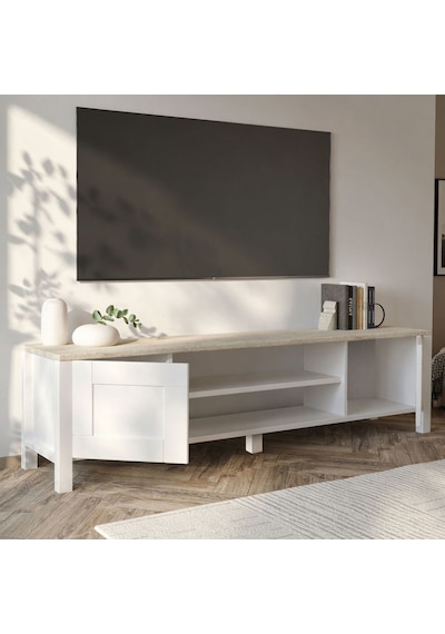 İnarch Dizayn Gina Tv Sehpası Modern 2 Kapaklı Profil Ayaklı Tasarım Beyaz/traverten Beyaz - Traverten İnarch Dizayn Gina Tv Sehpası Modern 2 Kapaklı Profil Ayaklı Tasarım Beyaz/traverten Beyaz - Traverten