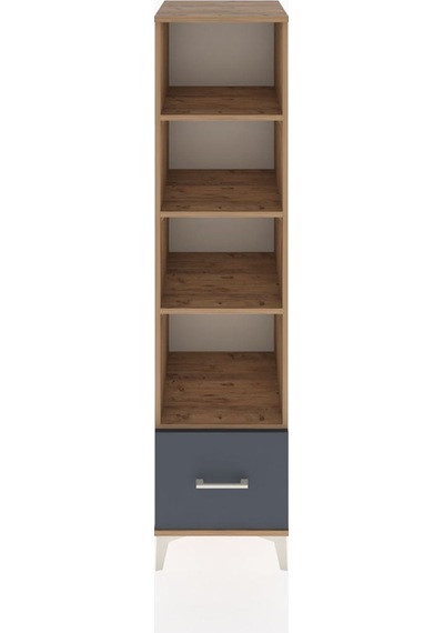Hyperion Dolap 4 Raflı Tek Çekmeceli 44x44x182 Çam-antrasit Çam