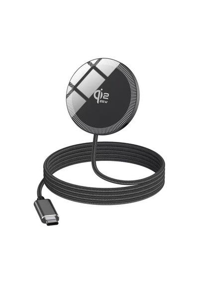 Manyetik Kablosuz Şarj Cihazı Compatible With Magsafe, 25w Siyah