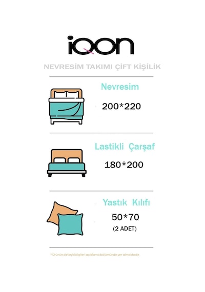 İqon Lastikli Çarşaflı Nevresim Takımı Çift Kişilik Mürdüm - Gri Mürdüm