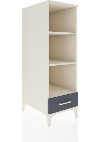 Kronos Dolap 3 Raflı Tek Çekmeceli 44x59x134 Aytaşı-antrasit Aytaşı