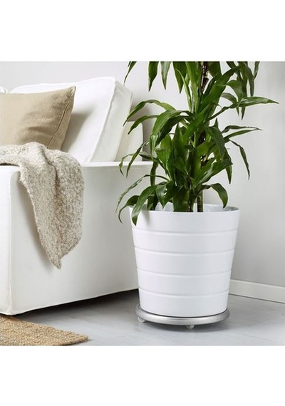 Tekerlekli Saksı Altı Meridyendukkan 31 Cm Galvanizli Saksılık Altı Pratik