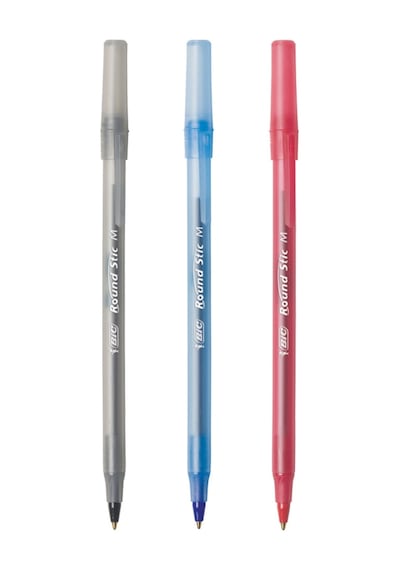 Bic Round Stic Tükenmez Kalem Mavi -Siyah- Kırmızı 20'li