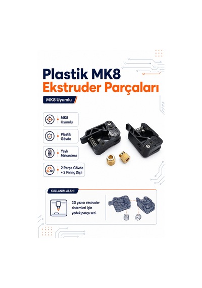 Plastik Mk8 Ekstruder Parçaları