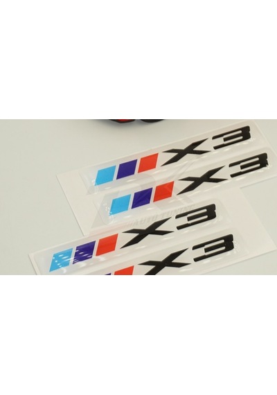 Bmw X3 Logo 3M 3D Damla Silikon Torpido Bagaj Çamurluk Logo Amble