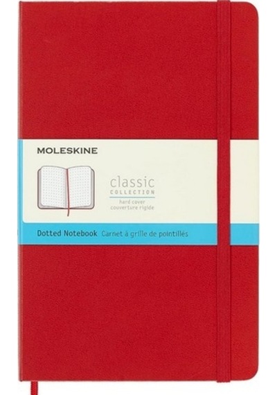 Moleskine Sert Kapak Defter Kırmızı Noktalı - 13x21 - 5420