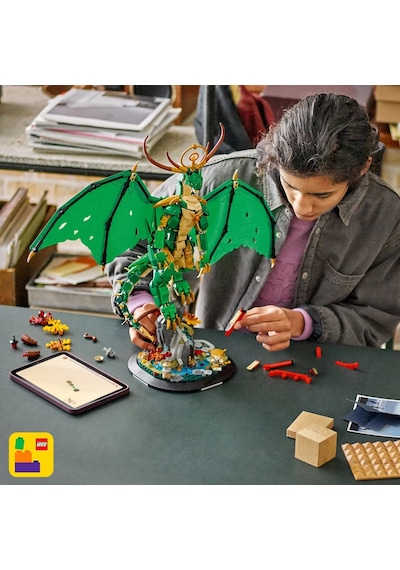LEGO® NINJAGO® Muhafız Ejderha 71847 - 14 Yaş ve Üzeri için Usta Wu Minifigürü İçeren Yaratıcı Oyuncak Yapım Seti (1650 Parça)