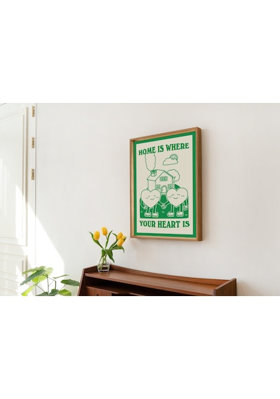 Minimalist Ev, Sevimli Ev Dekorasyonu Hediyesi, Yazdırılabilir Poster, Retro Estetik Baskılar