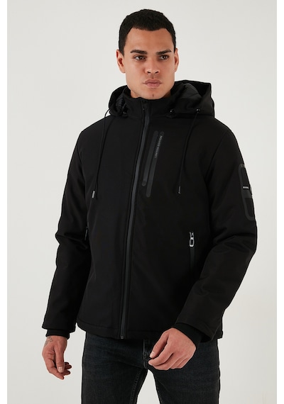 Buratti Regular Fit Çıkarılabilir Kapüşonlu Cepli Erkek Mont 497Albert Siyah