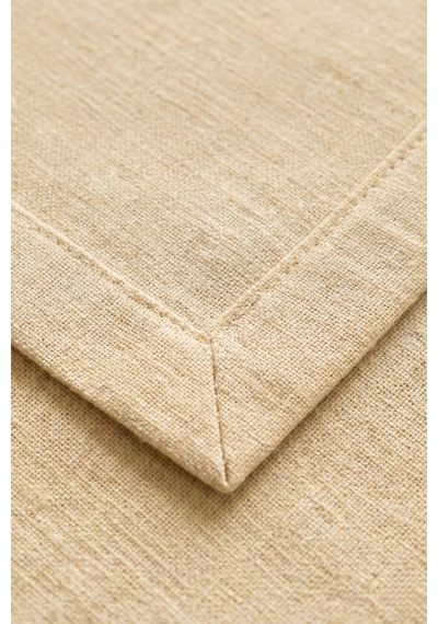 Lınen Organik Ham Keten Runner Naturel 40 X 150 Cm Bej
