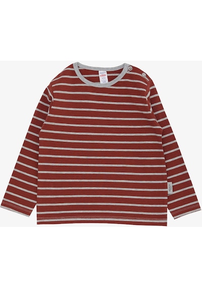 Breeze Erkek Bebek Uzun Kollu T-shirt Patlı Çizgili 9 Ay - 3 Yaş Kiremit