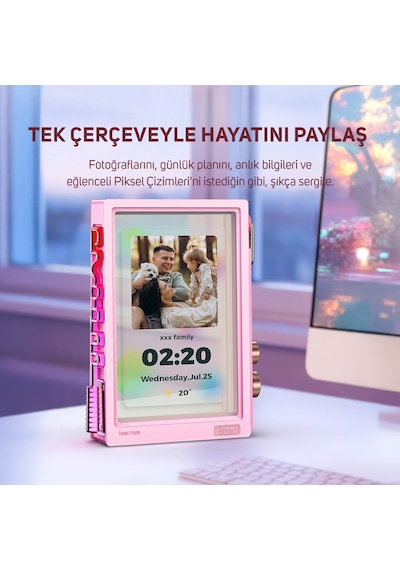 Divoom Lovelock Ses Kayıt Özellikli Bluetooth Hoparlör Ve Times Frame Akıllı Dijital Çerçeve