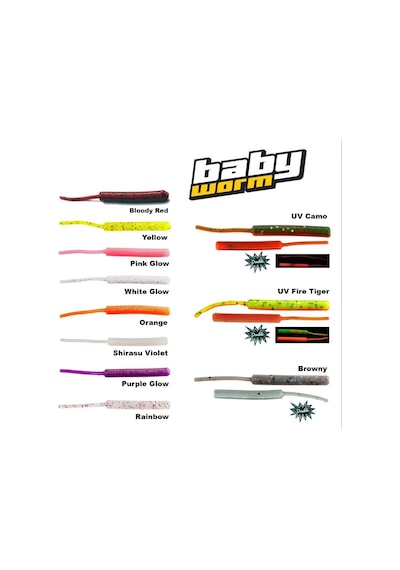 Fujin Baby Worm Fjbw03 5,2Cm Floating Purple Glow