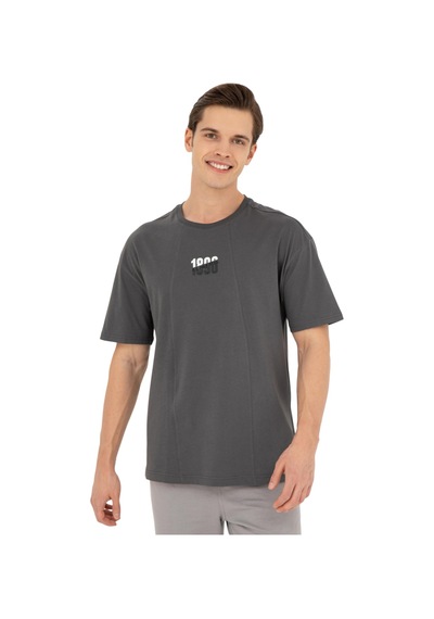 U.s. Polo Assn. Erkek Comfort Fit Bisiklet Yaka Tişört Antrasit