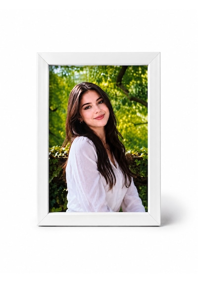8 Adet Beyaz Çerçeveli Fotoğraf Baskılı Mıknatıslı Magnet 6,5 9,5 Cm