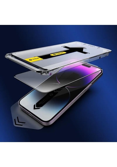 Apple iPhone Uyumlu,16/16 Pro /16 Plus / 16 Pro Max Hayalet Aparatlı Ekran Koruyucu Otomatik Kurulumlu Toz Engelleyici Baloncuk Bır