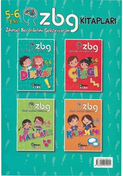 Limon Kids ZBG - Zihinsel Becerilerimi Geliştiriyorum Seti 5 - 6 Yaş - 4 Kitap Takım - Soner Öztürk - Coral Dağıtım
