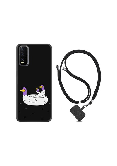 Vivo Y11S Kılıf Boyun Askılı Keyifli Ördekler 1725
