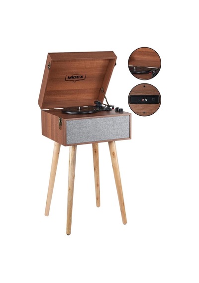 Mtx-1290 Nostaljik Ayaklı Pikap Plak Çalar, Şarjlı, 3 Devirli, Bluetoothlu, Ahşap Diğer