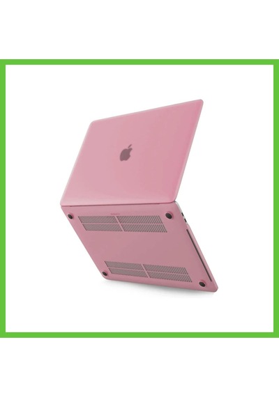 Bezos Apple Macbook Uyumlu Pro 13 2021 Apple Macbook Uyumlu Buzlu Kapak - Pembe Dmc