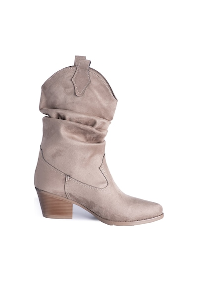RASD SHOES KÖRÜKLÜ VİZON WESTERN KADIN BOT Vizon