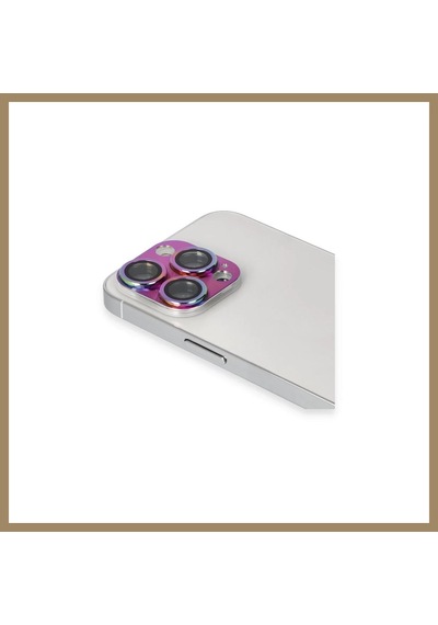 Kahveci.store Apple Uyumlu iPhone 13 Pro Max Uyumlu Pers Alüminyum Kamera Lens - Rainbow 22 Diğer