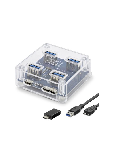 Usb Type-c 3.1 Hub 4 Port Şeffaf U331