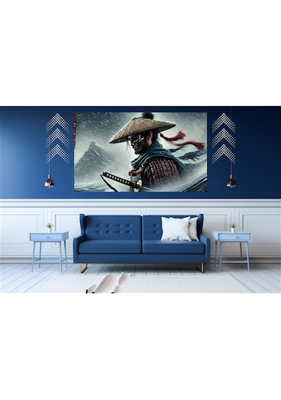 Ti-play Baskın 60x90cm Modern Samuray Pvc Çerçevesiz Tablo