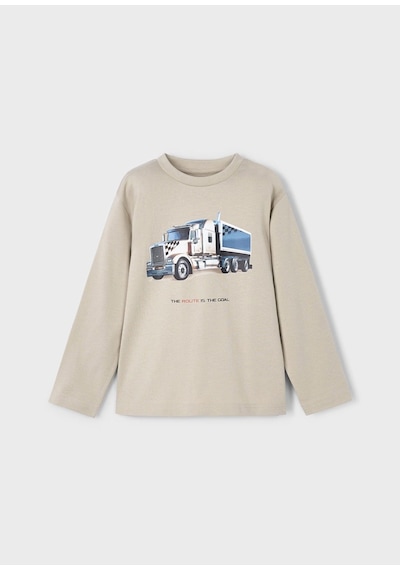 Mayoral Uzun Kollu Erkek Çocuk T-shirt 4085 Vizon