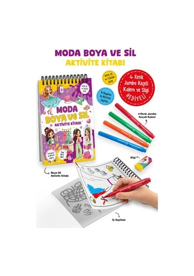 Moda - Boya Ve Sil Aktivite Kitabı