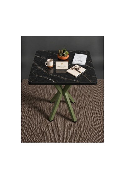 Kalınlaştırmalı Mutfak Cafe Balkon Bahçe Restoran Yemek Masası 70x70 Yeşil Siyah Traverten Kare Yeşil Yeşil Kalınlaştırmalı Mutfak Cafe Balkon Bahçe Restoran Yemek Masası 70x70 Yeşil Siyah Traverten Kare Yeşil Yeşil
