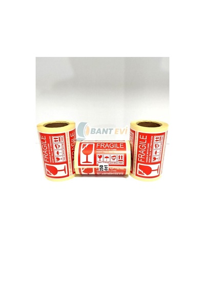 Fragile Handle With Care Ingilizce Etiket 10Cm X 5Cm 250 Adet