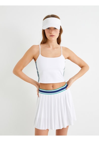 Koton Askılı Kısa Spor Atlet Yanları Çizgili Slim Fit Beyaz 4sak30058nk Beyaz Koton Askılı Kısa Spor Atlet Yanları Çizgili Slim Fit Beyaz 4sak30058nk Beyaz