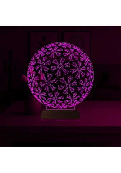 Luvivia Kar Tanesi 3d Lamba - Masa Gece Lambası V2 Şeffaf