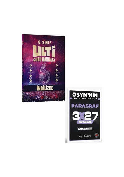 Ulti 2027 6. Sınıf İngilizce Soru Bankası+ Evp Akademi Paragraf