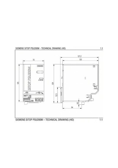 Siemens 6ep1334-3ba10 Sitop Psu200m 24v Dc / 10a Endüstriyel Güç Kaynağı