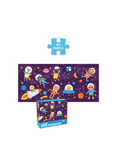 6 Farklı 60 Parça Çocuk Puzzle
