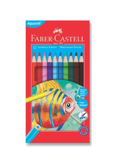 Kuru Boya Kalemi Redline Aquarell Karton Kutu 12li 5171110622000 Karışık Renk