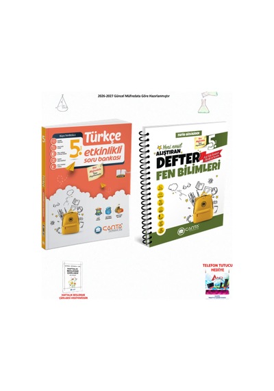 Çanta 5. Sınıf Türkçe Ve Fen Bilimleri 2 Kitap Seti