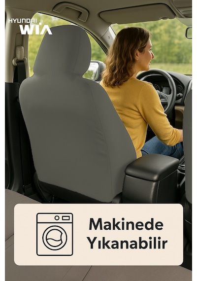 Her Mevsim Rahatlik Sunan Hyundai Elantra İle Uyumlu Oto Koltuk Kilifi İle Aracinizda Ferahlik Gri