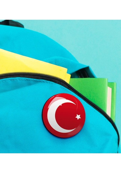Bk Gift Türk Bayrağı Ahşap Rozet 5 Adet 2