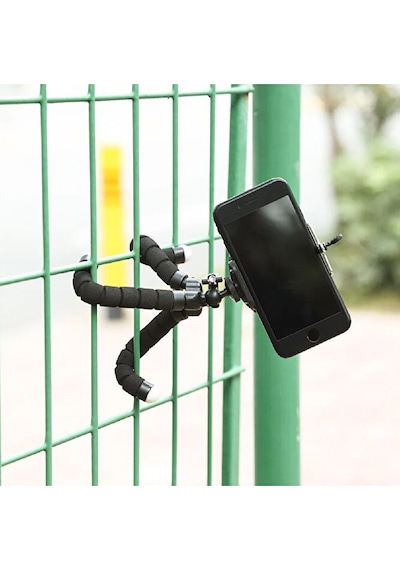 18 Cm Süngerli Ahtapot Tripod Telefon Tutucu Aparat