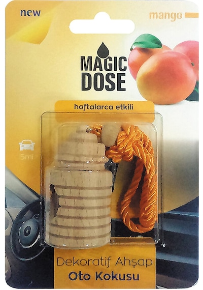 3 Adet Magic Dose Ahşap Oto Kokusu Mango Fa1-33